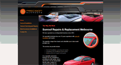 Desktop Screenshot of precisionsunroofs.com.au
