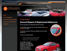 Tablet Screenshot of precisionsunroofs.com.au